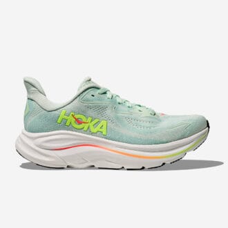 Hoka One One Clifton 10 Dam - Sea Glass / Neon Flame
